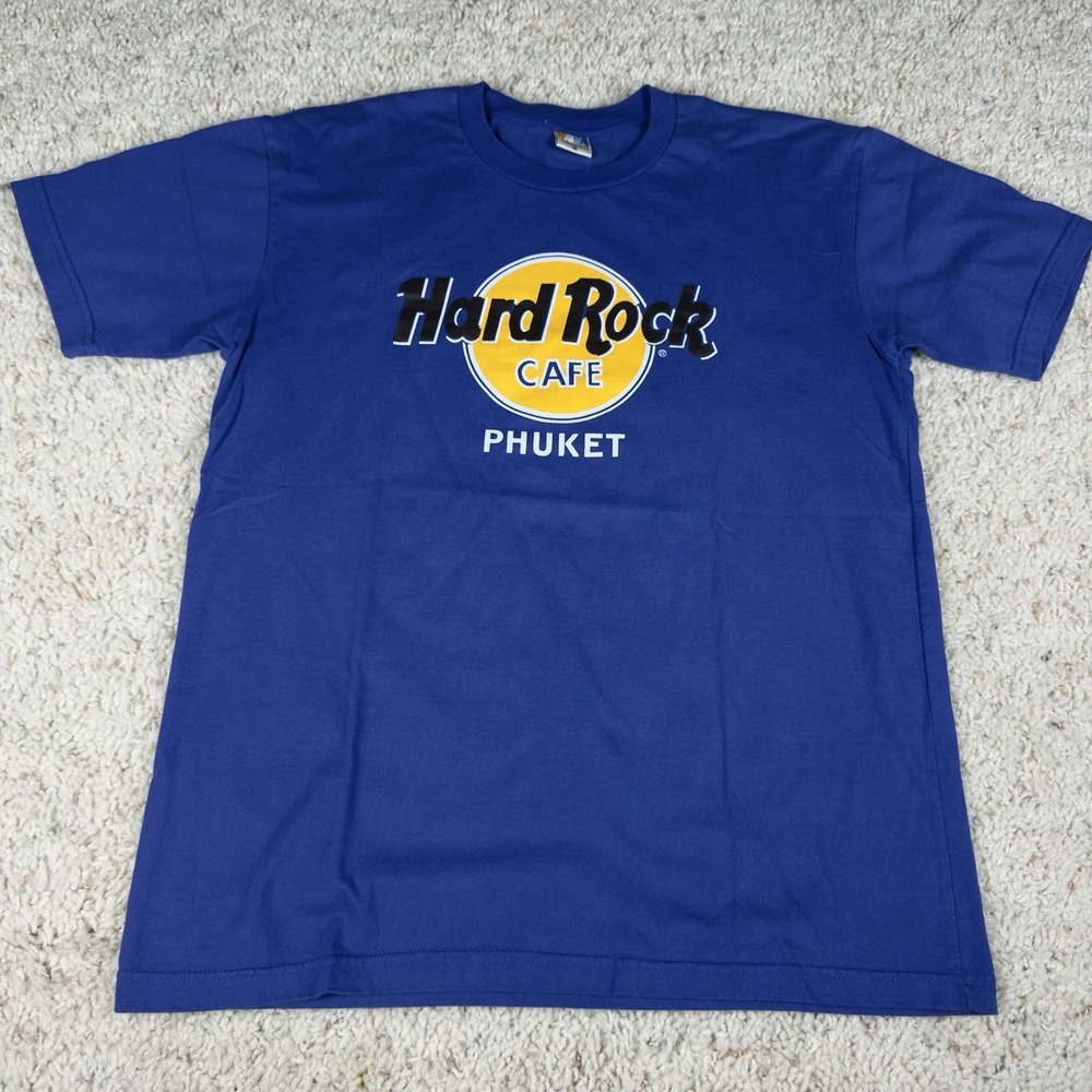 VERY RARE Vntg 1990s Colour Takingness Hard Rock Cafe Phuket Men's Blue Medium - Picture 1 of 6